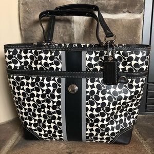 COACH Chelsea Heritage Stripe Signature Tote